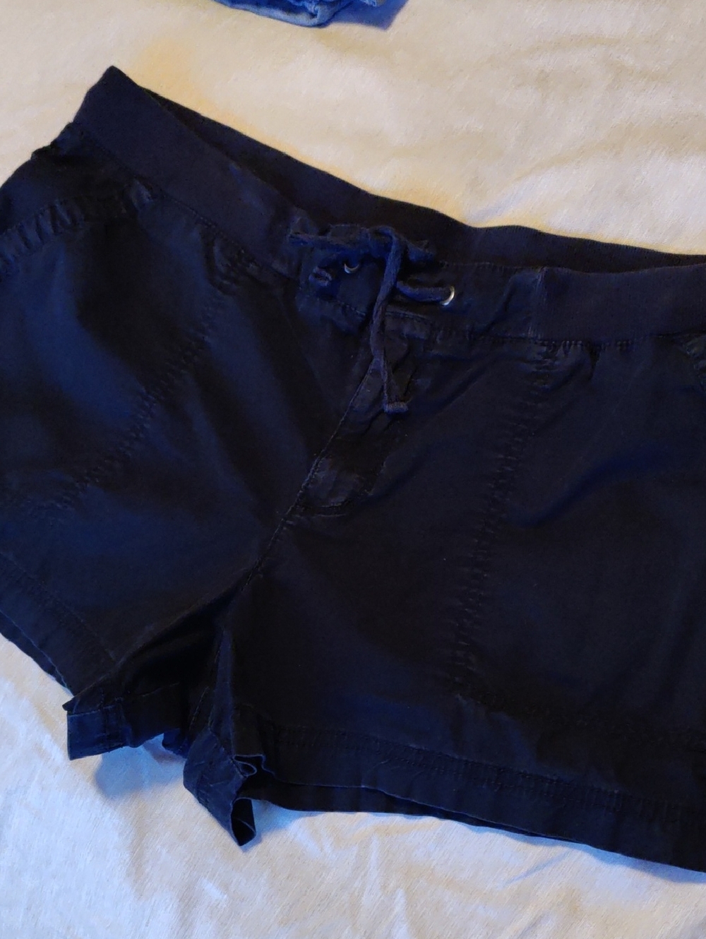 a.n.a Navy Drawstring Athletic Shorts